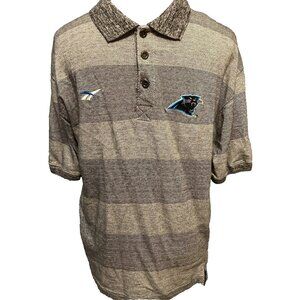 Reebok NFL Apparel Mens Sz Large Polo Golf Shirt Carolina Panthers Football